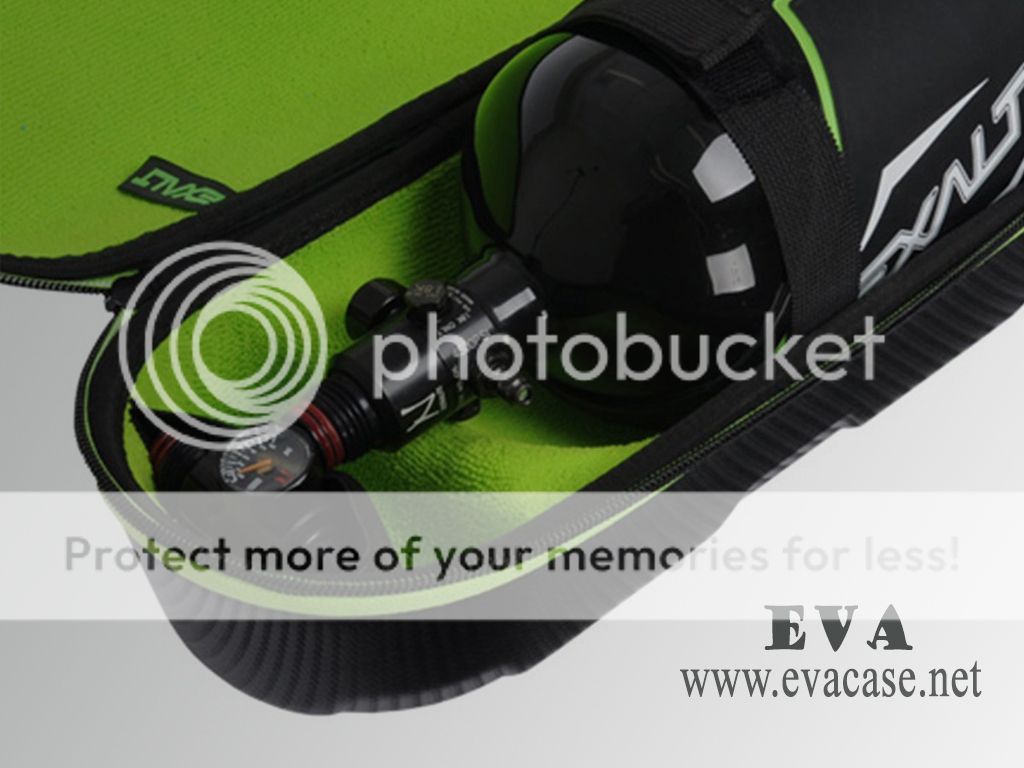 Paintball Tank Travel Case cover made from Molded EVA and carbon fiber